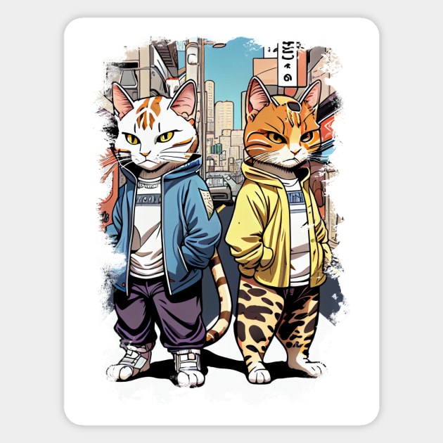 A Friendly Cats Sticker by Holycat